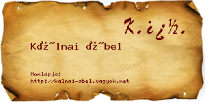 Kálnai Ábel névjegykártya